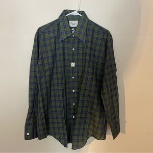 NWT Arrow Kent button down mens green/red shirt size 16 1/2” -34.